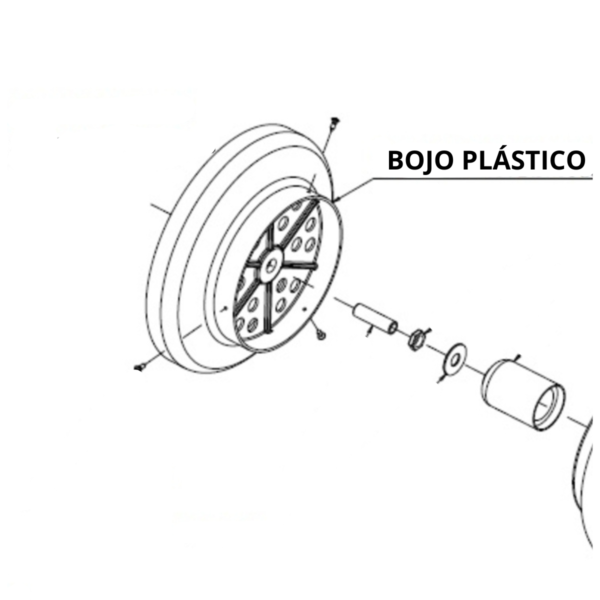 Plafon Bojo Plástico para Globo Ventilador Tron Búzios Max Branco - Image 3