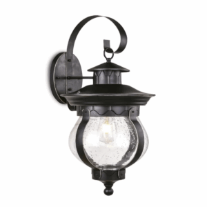 Arandela Colonial Vintage Preta Alymos 1L