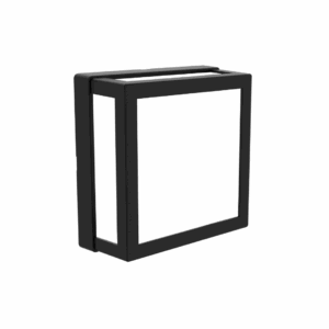 Arandela Led Solis Quadrado - Br Quente - Com Moldura Preta