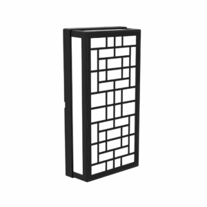 Arandela Led Solis Retangular - Br Quente - Com Grade Preta