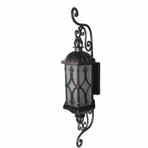 Arandela Colonial Florença Vintage Em Metal E Vidro 1L E27