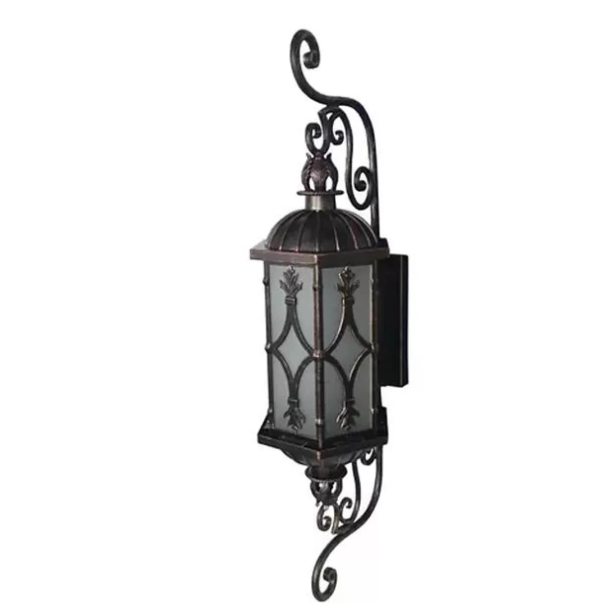 Arandela Colonial Florença Vintage Em Metal E Vidro 1L E27