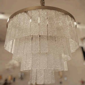 Lustre De Cristal Dinant Gold 10L 65Cm 4 Níveis