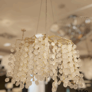 Lustre De Cristal Zermatt Gold 9L E14 D60Cm