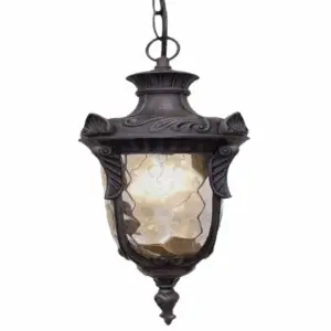 Pendente Efeso Colonial Vintage Marrom 1L E27