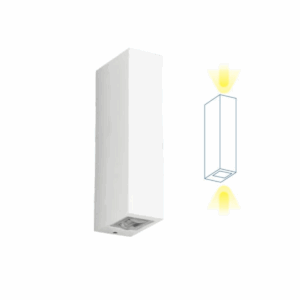 Arandela Led Shima Facho Duplo Com Lente - Branco 3W 3000K