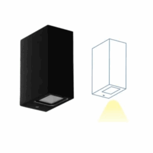 Arandela Led Zenith Facho Unico - Preto 3W 3000K