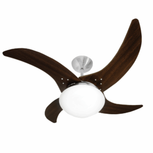 Ventilador De Teto Tron Mareiro Alumínio Escovado Globo 2L E-27 127v