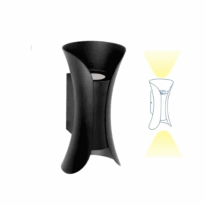 Arandela Led Tóquio Facho Duplo 3000K 10W Bivolt Preto