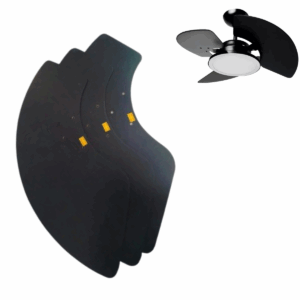 Jogo de 3 pás para Ventilador Aventador Preto TRON