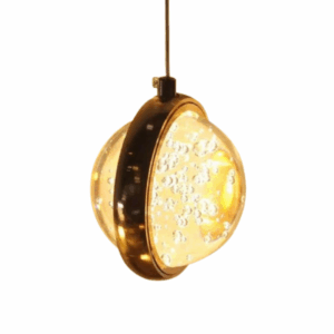 Pendente Moderno Bolinha Redondo Dourado Rose 3500k 7w