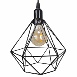 Pendente Aramado Mia 1L E-27 Preto Texturizado